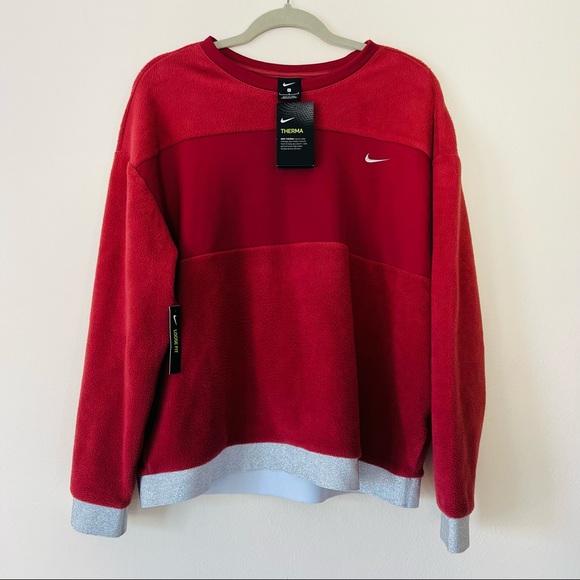 New Metallic Logo therma fleece Sweatshirt top - Picture 5 of 7